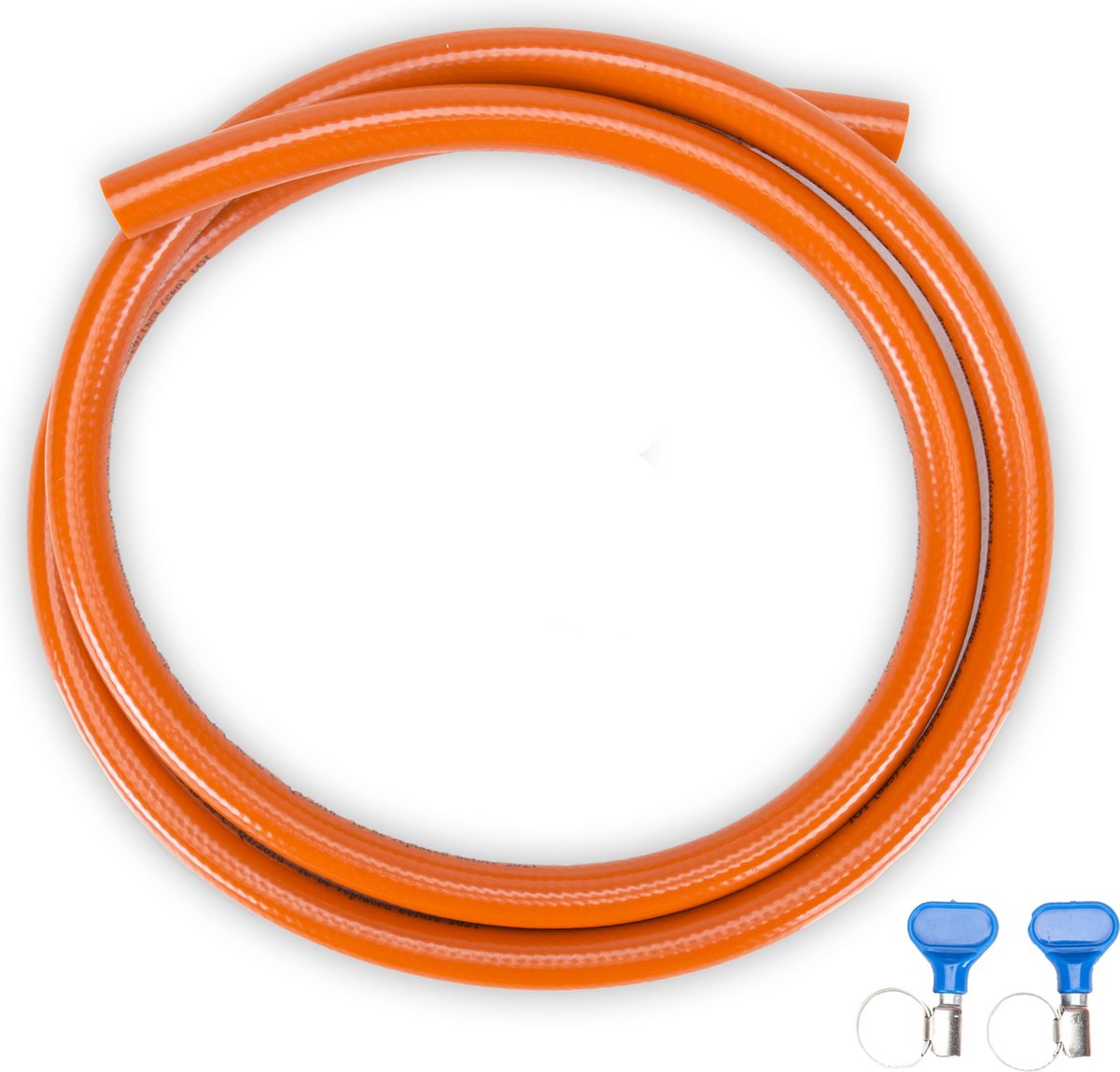 Gimeg HD-Gasschlauch PVC – 2 Schlauchklemmen – 1 m