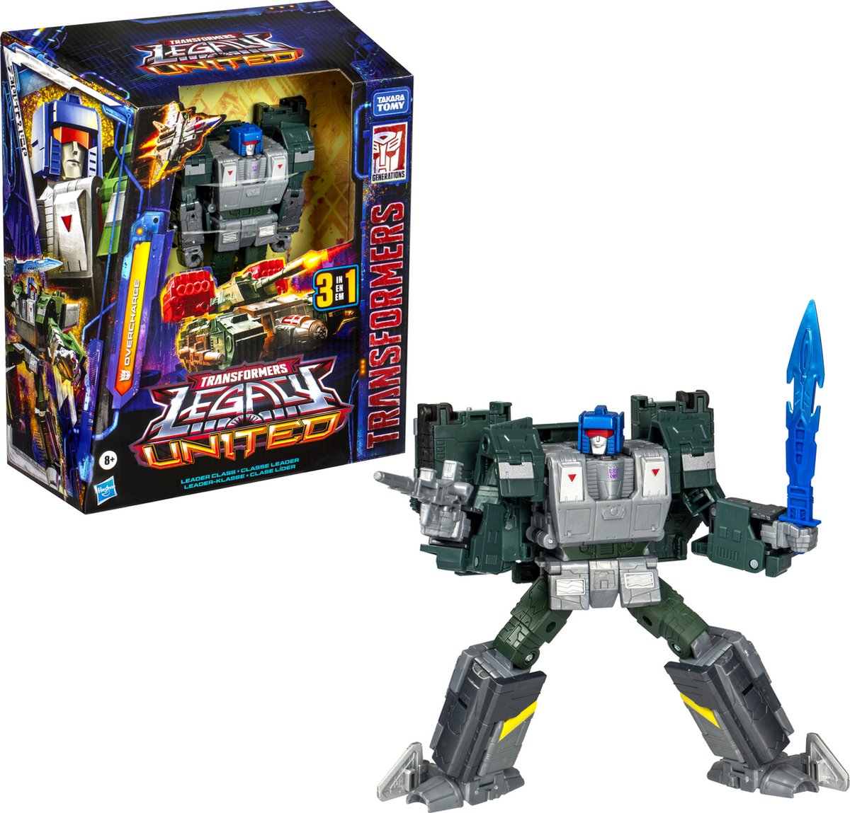 Transformers Hasbro Generations Legacy United Leader Class Action Figure Overcharge 19 cm Actionfigur