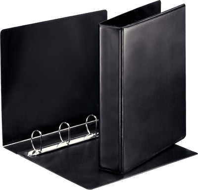 Esselte Essentials Panorama A4-Ringbinder – mit 2 Taschen – Rückenbreite 62 mm – Kapazität 380 Blatt – Schwarz