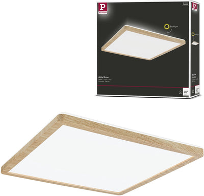 Paulmann LED Panel Atria Shine Hintergrundbeleuchtung IP44 eckig 293x293 mm 16W 1600lm 3000K Holzoptik