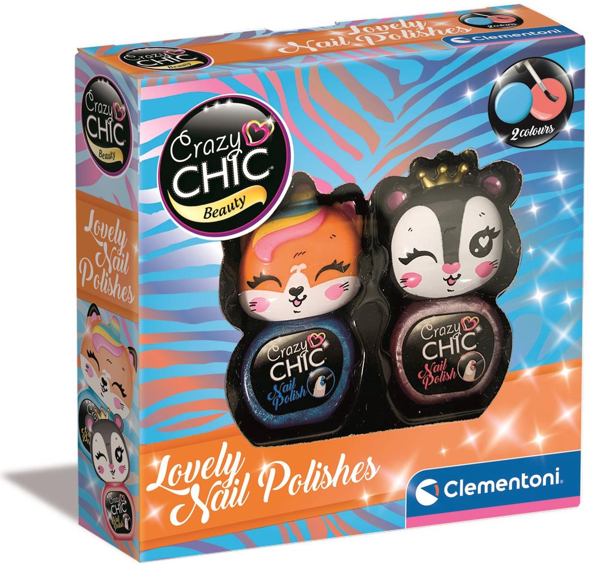 Clementoni Crazy Chic Nagellack Blaurot, 2st.