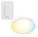 Philips LED Philips superschlanke All-in-One-Deckenleuchte – mit Fernbedienung – Warmlicht – 16 W – extra warmes bis kaltweißes Licht: 2200 K bis 6500 K – 29 cm – weiß – rund