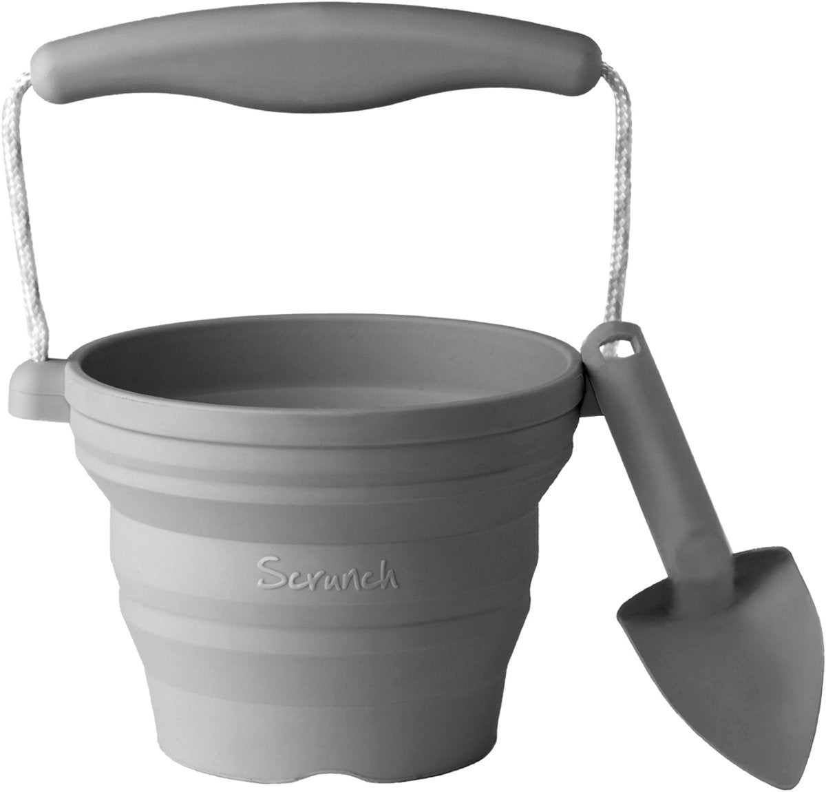 Scrunch-Spielzeugeimer – grau – faltbar – recycelbar