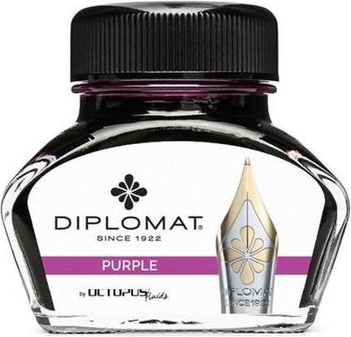 Diplomatentinte Diplo Oktopus 30 ml Glas lila