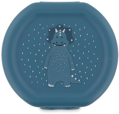 Trixie Set aus zwei Snackboxen mit Clip – Mr. Triceratops – leicht zu öffnen – BPA-frei – für die Schule und unterwegs