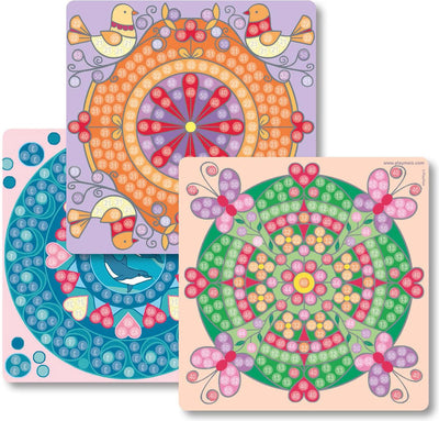 Playmais Mosaic -Karten dekorieren trendige Mandala
