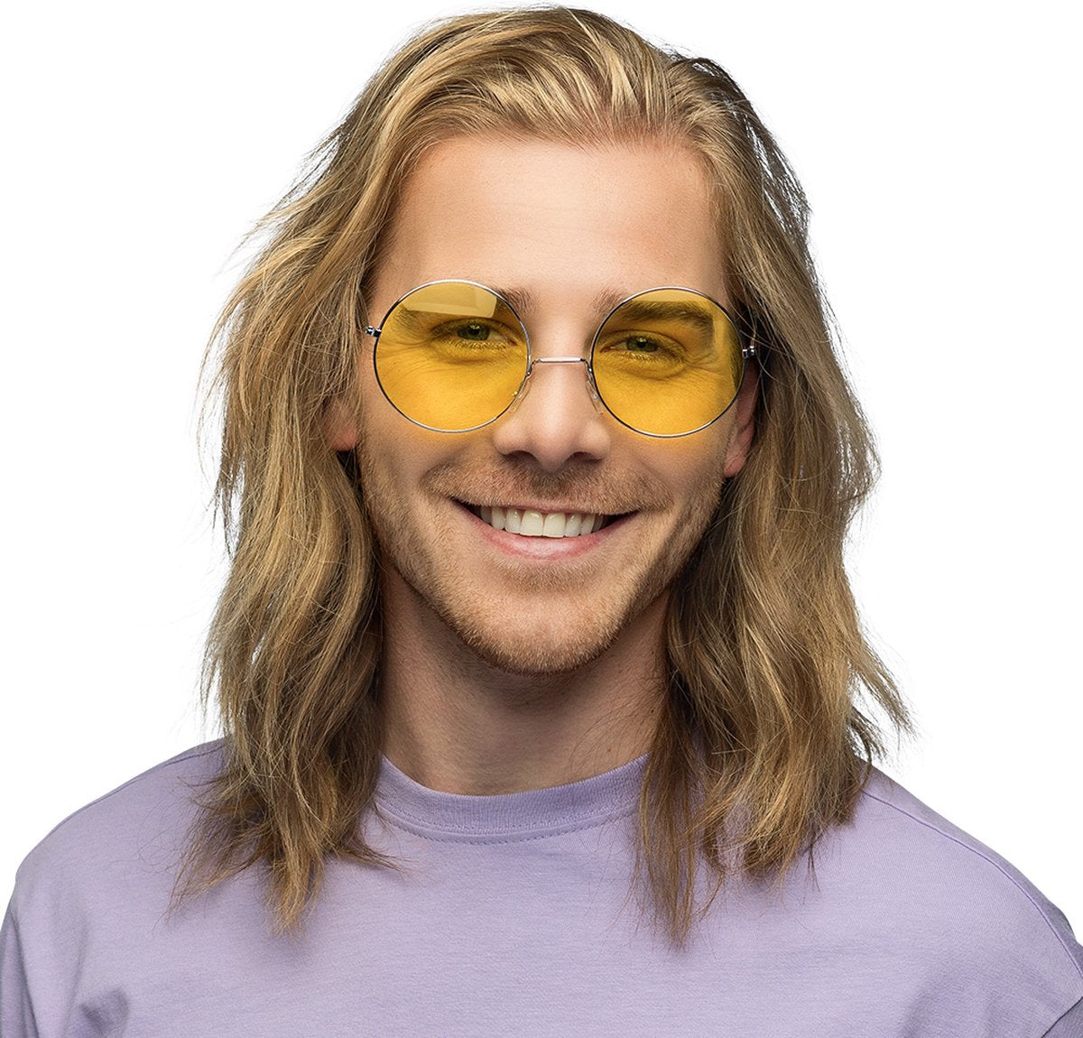 Boland Party Brille Hippie XL Gelb