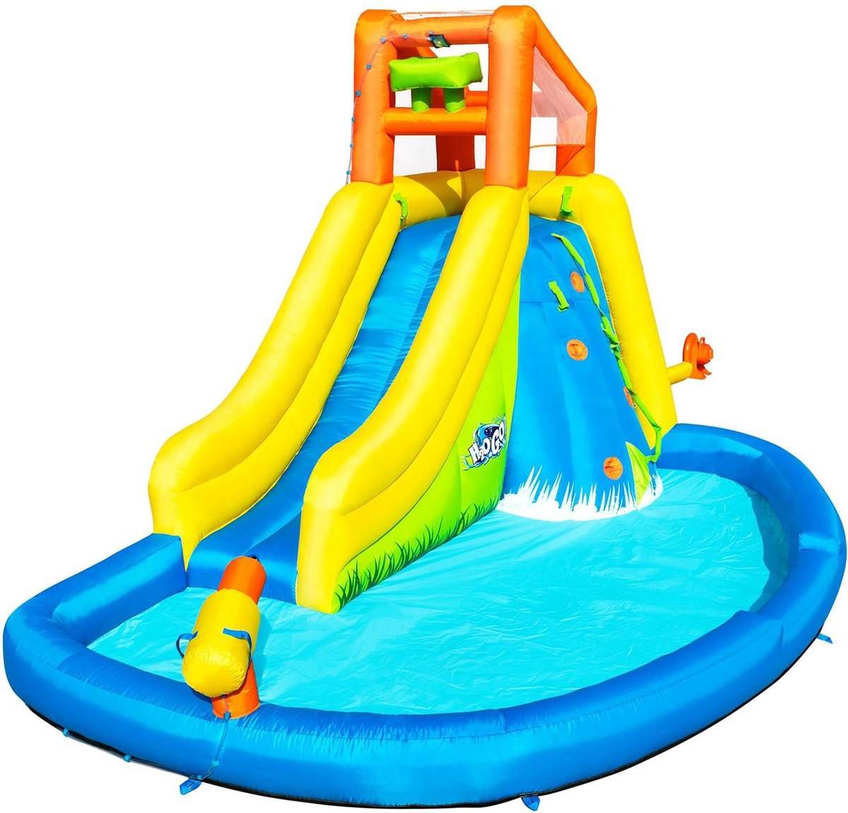 Bestway h2ogo! Wasserpark Mount Splashmore – Spielbecken – Kletterwand – Rutsche