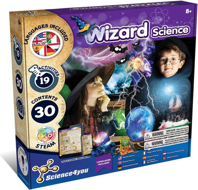 Science 4 you science4you Wizard Science – Experimentierset – 30 Teile – 19 Aktivitäten – mit Zauberstab – ab 8 Jahren