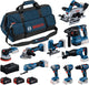 Bosch Blue 10 Werkzeugsatz 18V | Kombipaket 3 x 5,0 Ah + Ladegerät | in Werkzeugtasche - 0615a500eh