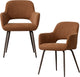 Woood Jenny Esszimmerstühle – gewebter Stoff – braun – 2er-Set