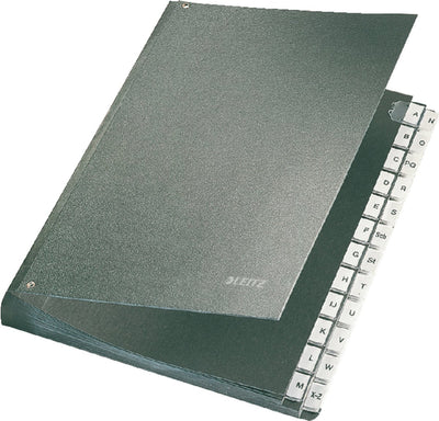 Leitz Schreibtischmappe aus Karton – A-Z-Register – A4 – Schwarz