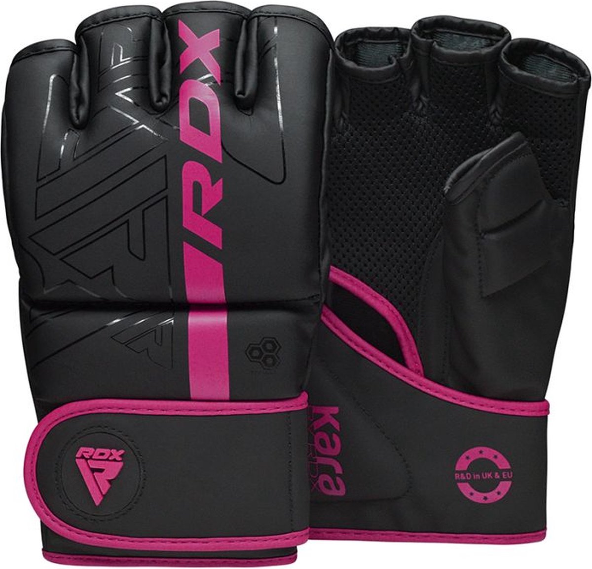 Rdx Sports – F6 Kara – Boxhandschuhe – MMA-Handschuhe – Training – Kampfsporthandschuhe – Boxen – Pink – matt – Größe S