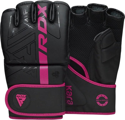 Rdx Sports – F6 Kara – Boxhandschuhe – MMA-Handschuhe – Training – Kampfsporthandschuhe – Boxen – Pink – matt – Größe S