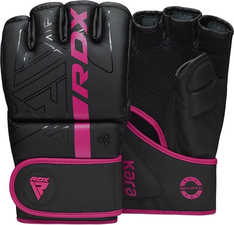 Rdx Sports – F6 Kara – Boxhandschuhe – MMA-Handschuhe – Training – Kampfsporthandschuhe – Boxen – Pink – matt – Größe S