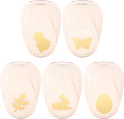 Vaessen Kreativ-Stanzerset - Figurenstanzer - Ostern - 5-tlg. - 1,5 bis 2,5 cm