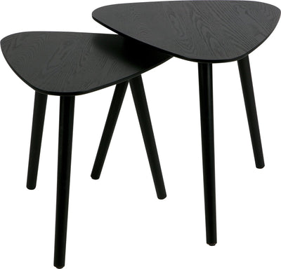 Woood Nila Beistelltische – Holz – Schwarz – 2er-Set