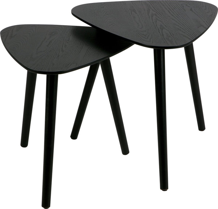 Woood Nila Beistelltische – Holz – Schwarz – 2er-Set