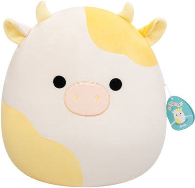 Jazwares Squishmallows – großer Plüsch (Körper – gelb gefleckte Kuh) – 40 cm Plüsch