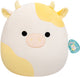 Jazwares Squishmallows – großer Plüsch (Körper – gelb gefleckte Kuh) – 40 cm Plüsch