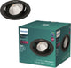 Philips LED Philips Pomeron Einbaustrahler – Szenenschalter – 5 W – warmweißes Licht – Schwarz