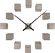 Karlsson Wanduhr diy kubisch metallic – grau – 40 x 5,5 x 40 cm – Wanduhr skandinavisch