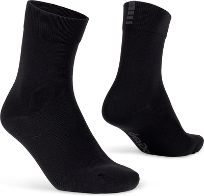 Gripgrab – leichte wasserdichte Frühlings-Herbst-Radsocken Winter-Radsocken – Schwarz – Unisex – Größe L
