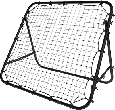Virtufit verstellbarer Rebounder - 100 x 100 cm - faltbar - inkl. 4 Bodenanker – multifunktional – Kickback Tchouck Fußball-Türsteher