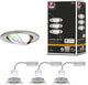 Paulmann LED Einbauleuchte Smart Home Zigbee 3.0 Nova Plus Coin Basisset schwenkbar rund 84mm 50° Coin 3x5,2W 3x400lm 230V dimmbar RGBW+ Stahl gebürstet