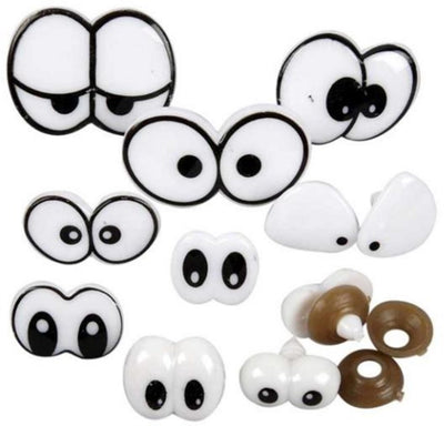 Creativ Company lustige Augen, Größe 2-3 cm, 9 Teile, 1 Box