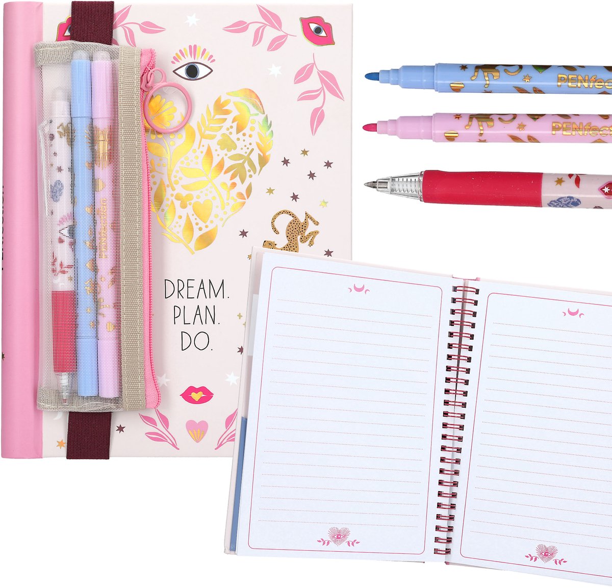 Depesche – Penfection-Notizbuch mit Stift und Markern