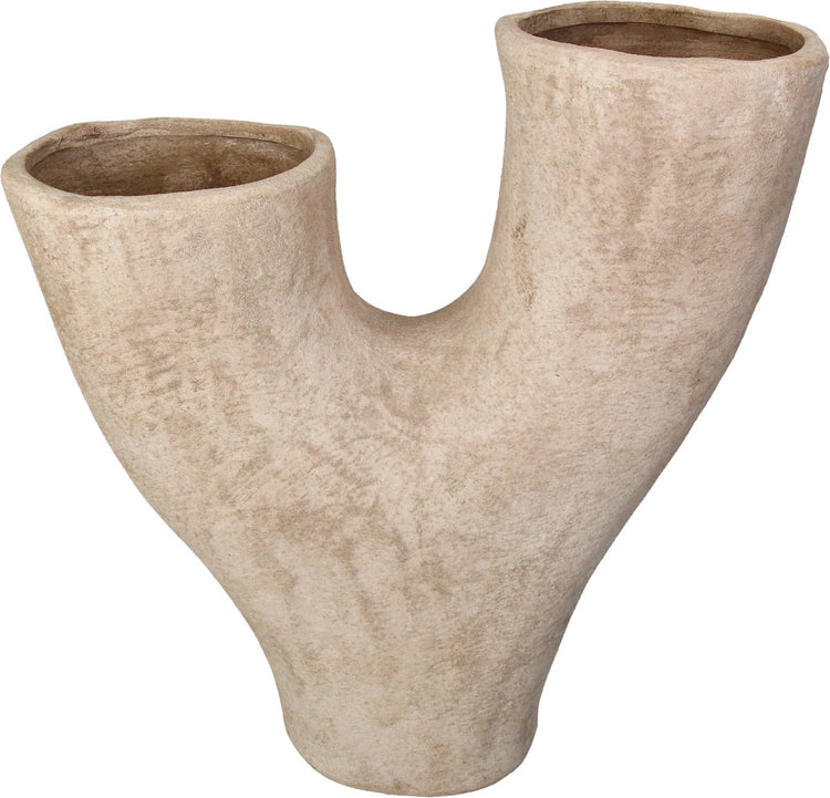HD Collection Vase Terrakotta Elfenbein 31x11,5x34cm