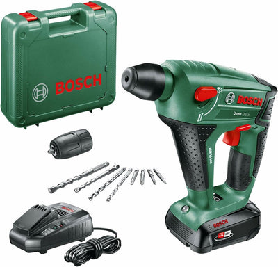 Bosch uneo maxx Akku-Bohrhammer – mit 1x 18 V Akku und Ladegerät – mit Koffer