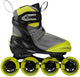 Roces Moody X TIF Boy verstellbare Inline-Skates Kinder – Inline-Skates – Mitwachs-Skates – Grau Grün – Größe 36–40