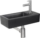 Differnz Hator-Brunnenset - 9x37,5x18,5cm - Rechteck - 1 Hahnloch - Schwarz