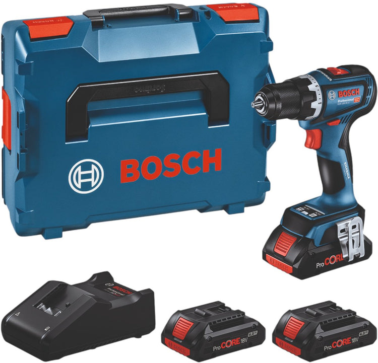 Bosch Blue GSR 18 V-90 C professioneller Akku-Bohrschrauber | 3 x 4,0 Ah Procore-Akku | in L-Boxx - 0615a5002r