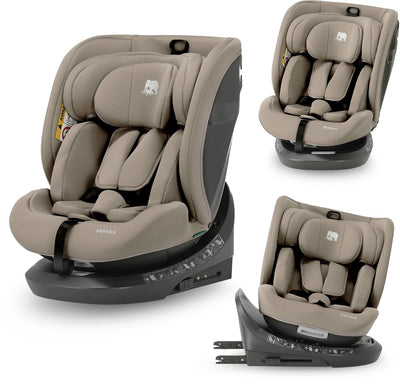 Deryan Cassie Luxus-i-Size-Autositz – Gruppe 0-1-2-3 – Isofix – 360° drehbar – Trüffelnougat