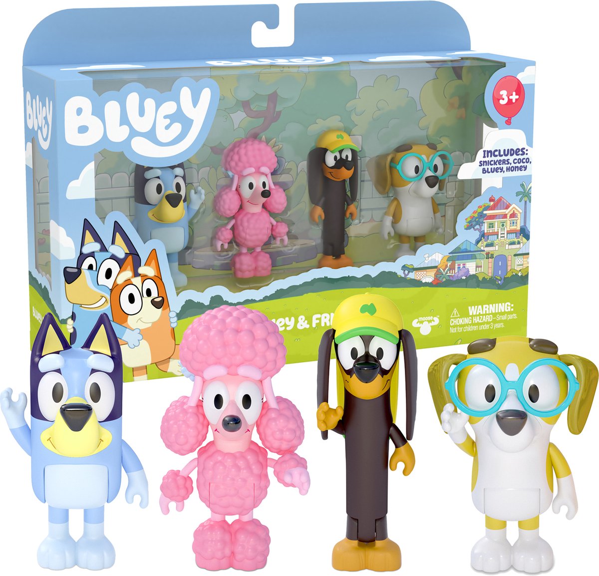 Spectron Bluey Freunde Speel Figuren, 4st.