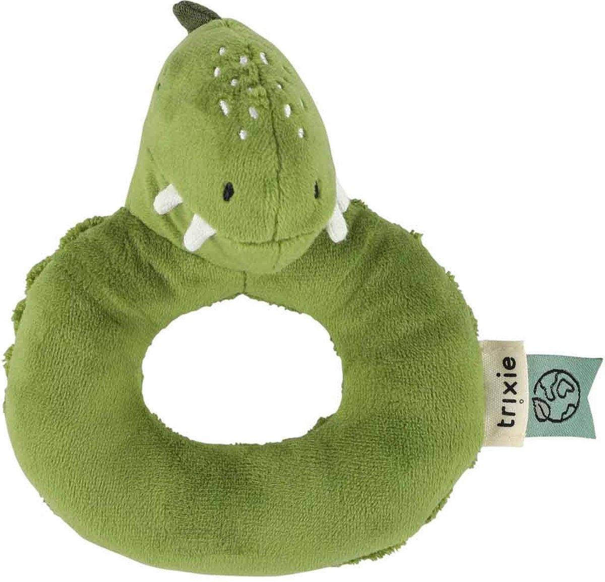 Trixie Rassel – Mr. Dino – Kuscheliges Babyspielzeug mit Knistergeräusch – Sinnesspielzeug – ab 3 Monaten