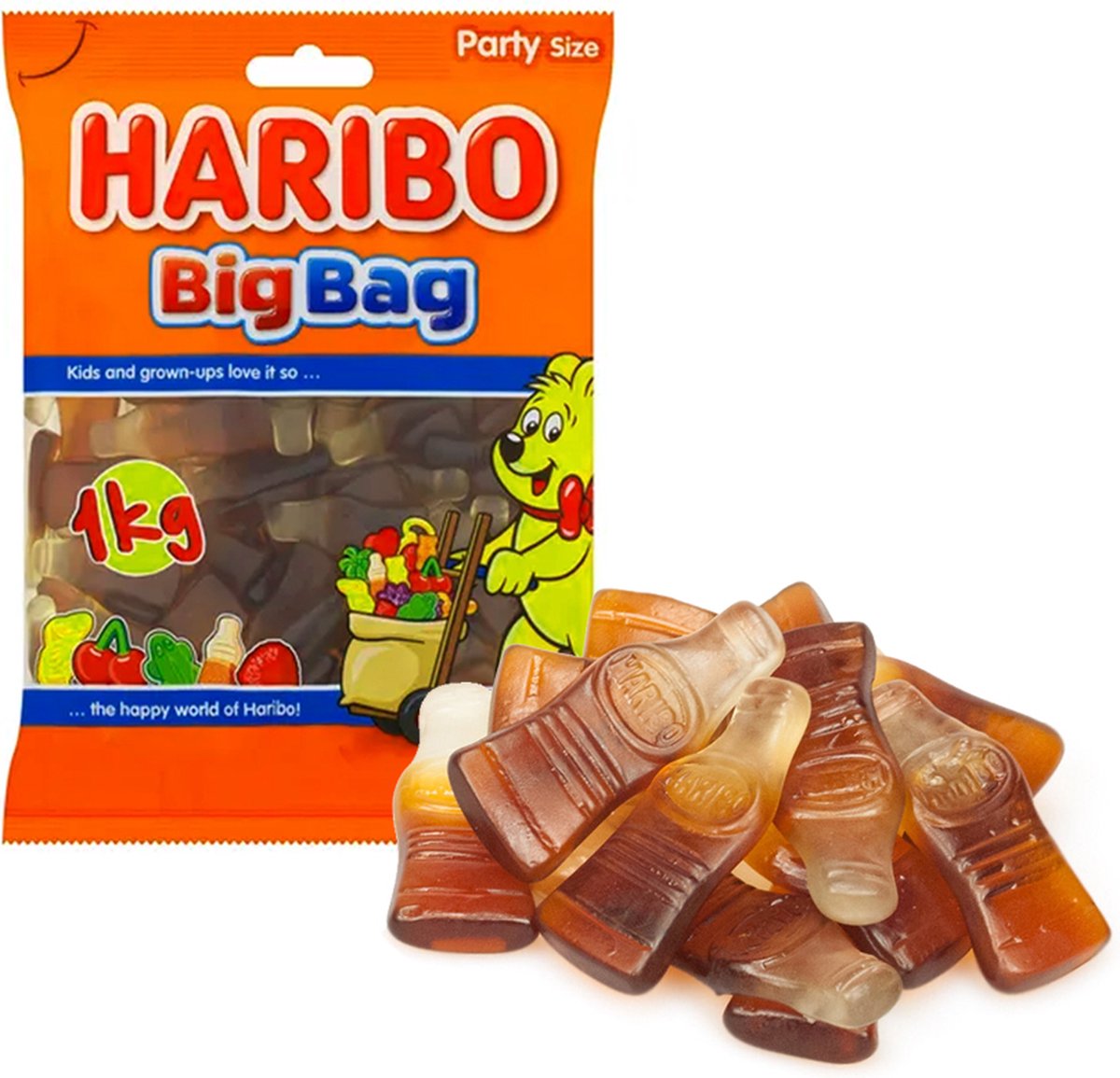 Haribo Happy Cola – Bonbons in Colasm-Geschmack – 1kg-Beutel