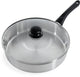BK Bold Bratpfanne 28cm mit Deckel – 3,8l – ohne PFAS-freie Antihaftbeschichtung – Bratpfanne Induktion – Bratpfanne Edelstahl – ofenfest bis 160° – Kühlgriff – mit Glasdeckel – Silber