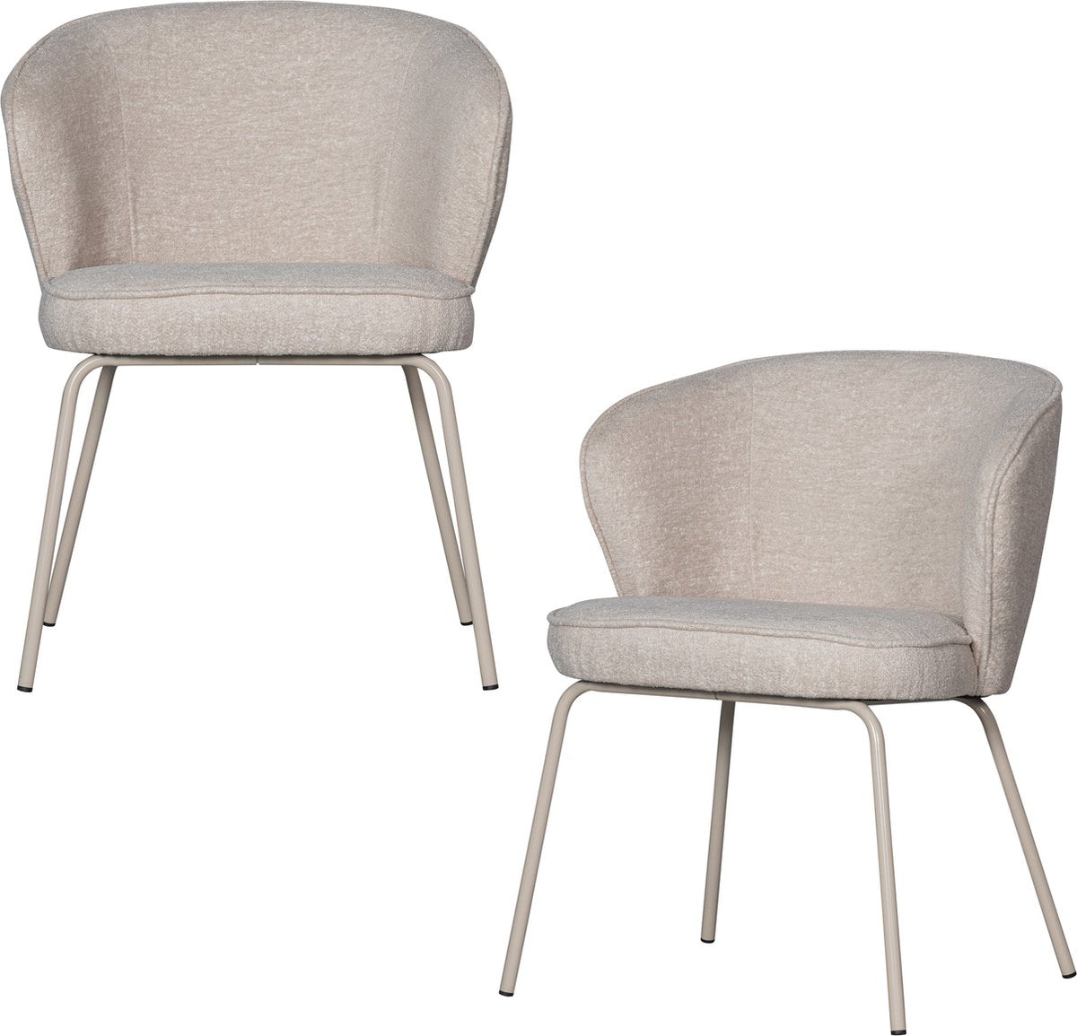 Woood Admit Esszimmerstühle – Polyester – Kieselstein – 2er-Set