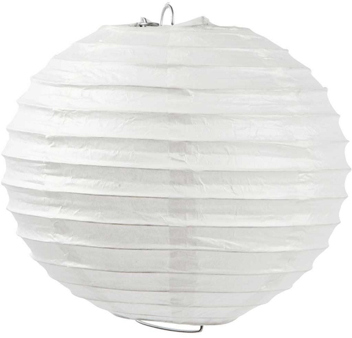 Creativ Company Reispapierlampe, rund, D 20 cm, weiß, 1 Stück