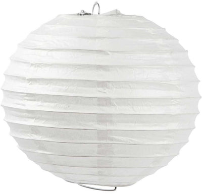 Creativ Company Reispapierlampe, rund, D 20 cm, weiß, 1 Stück