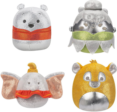 Squishmallows Disney 100. Jubiläum 4er-Set2 – 5-Zoll-Squishmallows (inkl. Adoptionszertifikat)