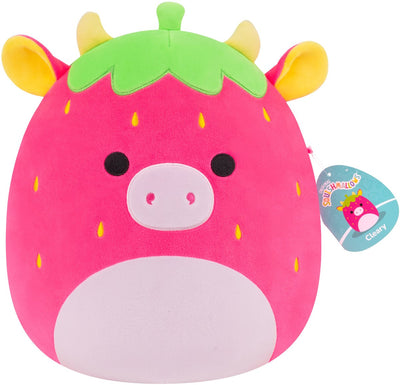 Squishmallows 30 cm klar – pinkfarbene Erdbeerkuh