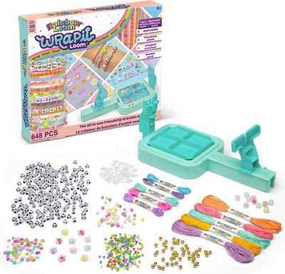Bandai – Rainbow Loom Wrapit – Freundschaftsarmband-Kreationset – 648-teiliges Set – 20 DIY-Projekte – Makramee, Perlen, bunte Fäden – kreatives Hobby-Geschenk – Kinderspielzeug ab 8 Jahren – cd0164