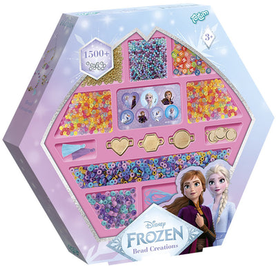 Totum Disney Frozen Beads Set 1500 Teile – 5 Armbänder und Schmuckherstellung – Basteln kreatives Spielzeug Mädchen ab 3 Jahren Freundschaftsarmbänder Geschenktipp