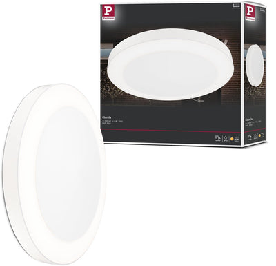 Paulmann LED Deckenleuchte Circula Dämmerungssensor dämmerungsgesteuerter Bewegungsmelder (IR) seewasserbeständig IP44 rund 320 mm 3000K 14W 880LM 230V Kunststoff weiß