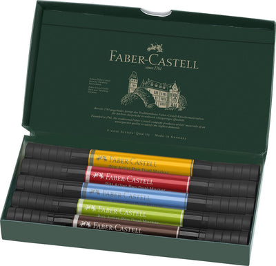 Faber-Castell Zeichenstift – Pitt Artist Pen – Duo Marker – 5 Stück – FC-162005